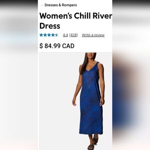 NWT Women's Chill River Midi dress Size M
